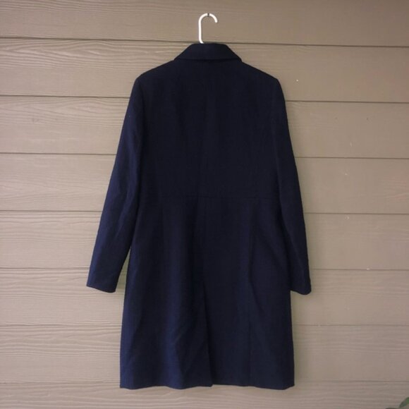 Banana Republic Women's Navy Coat Size Large - Picture 2 of 6